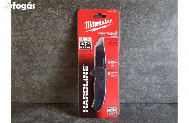 Milwaukee Hardline D2 Extreme Szögletes! Fogazott Csapágyas bicska kés