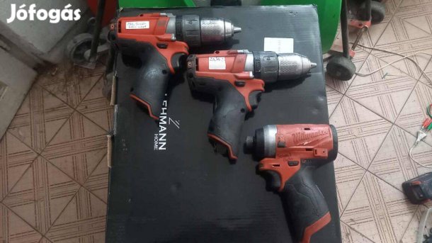 Milwaukee M12 akkus csavarozó hibás 3db