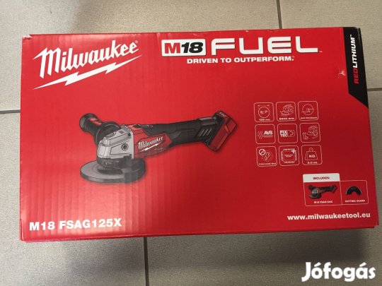 Milwaukee M18 Fsag125X-0 Akkumulátoros sarokcsiszoló 18V (akku-töltő n