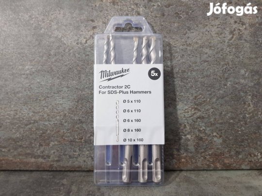 Milwaukee SDS-Plus 5 részes kő tégla fúrószár készlet (Sz)