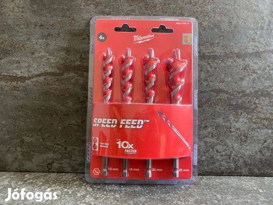 Milwaukee Speed Feed 4 részes fafúró készlet