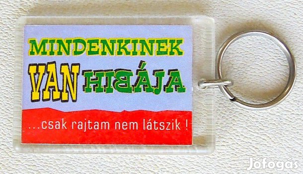 Mindekinek van hibája kulcstartó