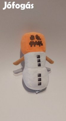Minecraft Hógólem plüss 20cm Új számlával Készletről hóember karácsony