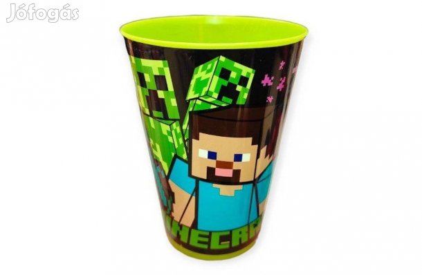 Minecraft lime zöld műanyag pohár 430 ml