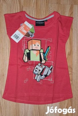 Minecraft mintás kislány rövid ujjú póló 2 féle szín