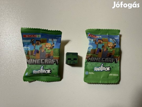 Minecraft radírok 2 db bontatlan+1 bontott egyben