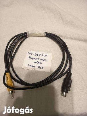 Mini-Din > RCA Kompozit video kábel