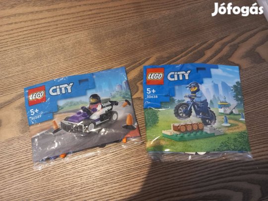 Mini LEGO készletek: LEGO City 30589 Versenyautó, 30638 Motoros rendőr