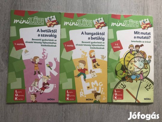 Mini Lük / Minilük füzetek, 1-2. osztályos szint, 3 db