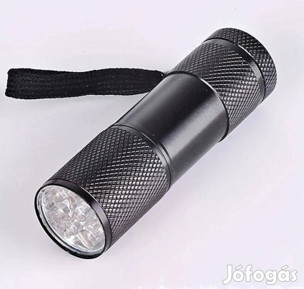 Mini UV lámpa 9 LED-es pénz vizsgálathoz UV ragasztókhoz műkörömhöz
