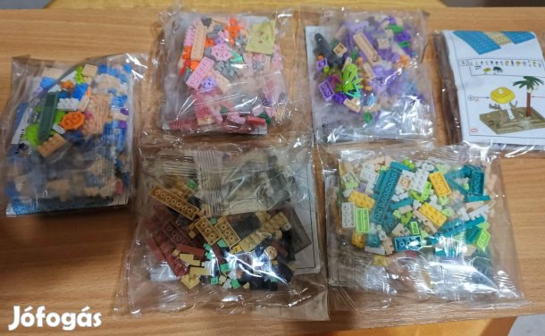 Mini építőjáték készlet trópusi dioráma, micro blocks (Új)