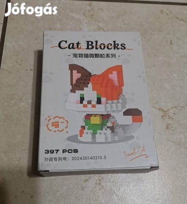 Mini építőkocka készlet Cica figura (397 db) Új
