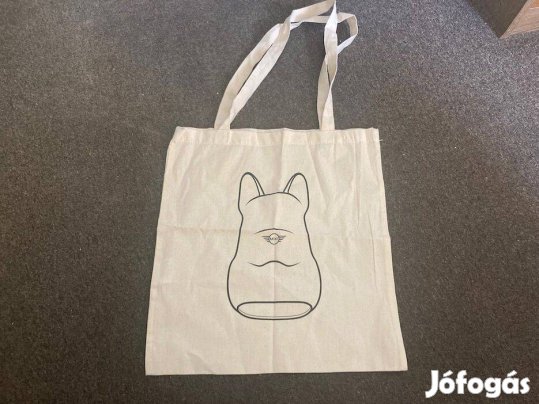 Mini fehér vászon bevásárló táska, zacskó