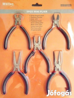 Mini fogó készlet műszerészeknek. 5db-s csomagban