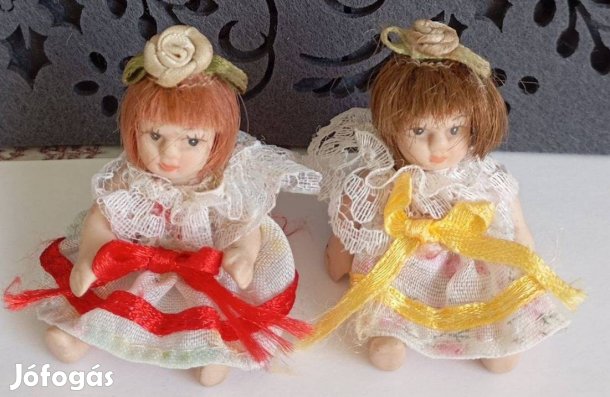 Mini hajas babák 2 db