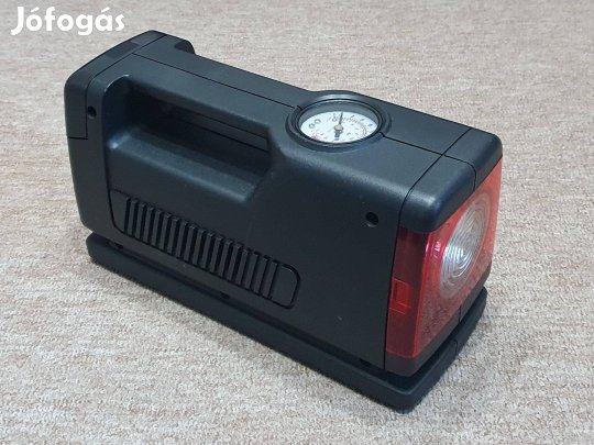 Mini kompresszor, 12 Voltos, lámpá, villogó, gépkocsi abroncs fújáshoz