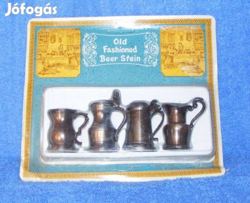 Mini régi söröskorsók babaház, játékbaba kiegészítő