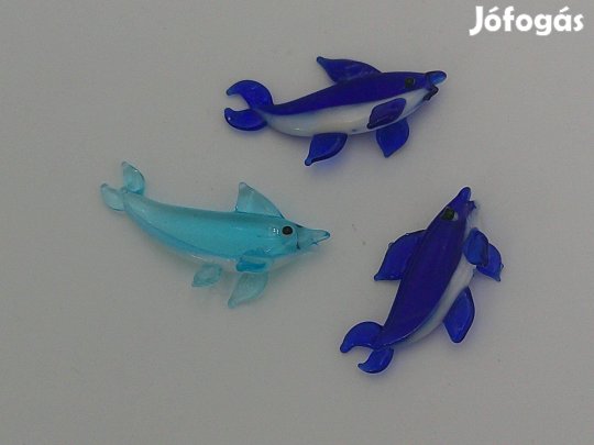 Mini üveg delfin ( 3 db. ) eladó