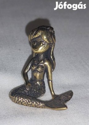 Miniatűr sárgaréz sellő hercegnő