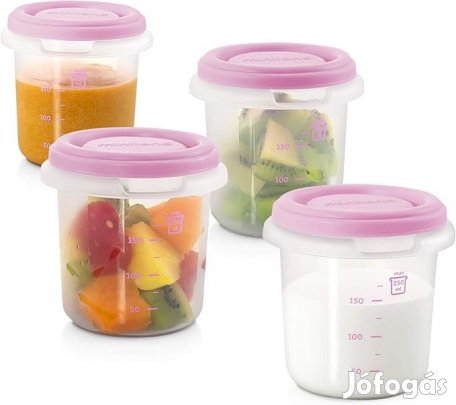 Miniland 4x250ml-es bébiételtárolók-műanyag, OUTLET termék