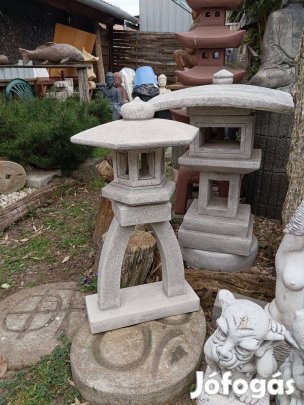 Minimál kerti kő lámpa dísz Minőségi Fagyálló műkő Japán pagoda