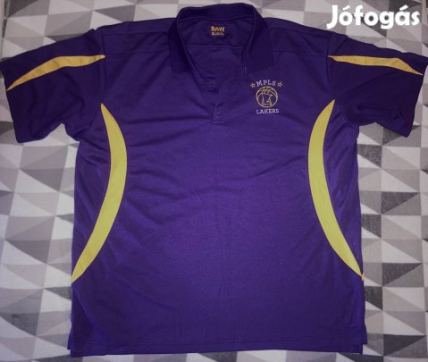Minneapolis Lakers - MPLS - XL hímzett galléros újszerű pólóing