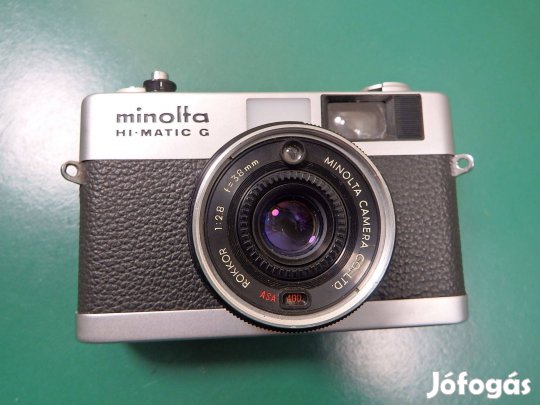 Minolta HI-Matic G Camera Retro Fényképezőgép Régi Rokkor 38 MM