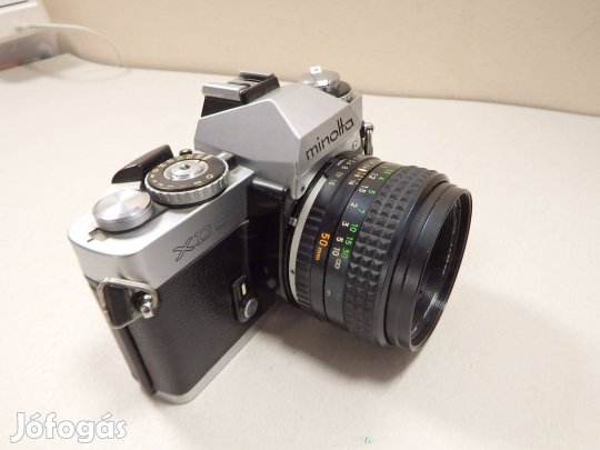 Minolta XD5 Régi Fényképezőgép Retro MC Rokkor PF 50 MM Objektív
