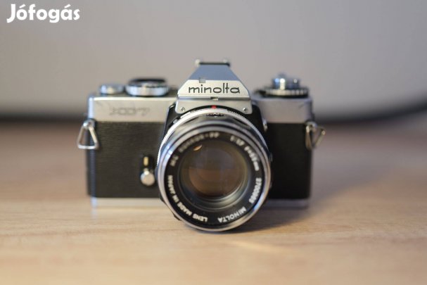 Minolta XD7 analóg fényképezőgép MC Rokkor 55mm f/1.7 objektívvel