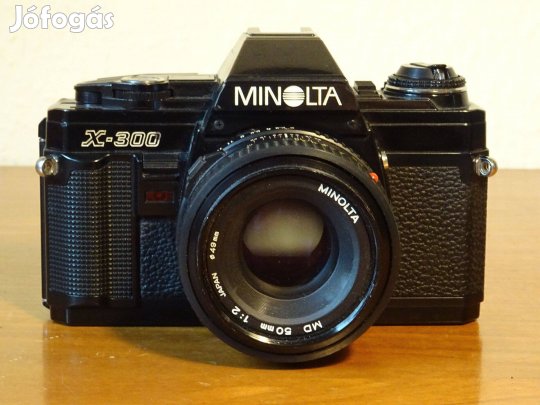 Minolta X-300s fényképezőgép + Minolta MD 50mm f/1.7 objektív