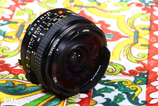 Minolta md 2.8 16mm halszem Fisheye objektív 