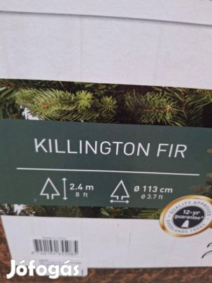 Minőségi fenyőfa, műfenyő 240 cm, everlands típusú karácsonyfa 30000Ft