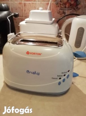 Minőségi kenyérpirító morzsarálcával, stop gombbal melegentartó rács