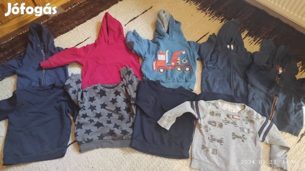 Minőségi kisfiú ruhacsomag 75 db-os, 104-es, nadrág,póló, pulcsi