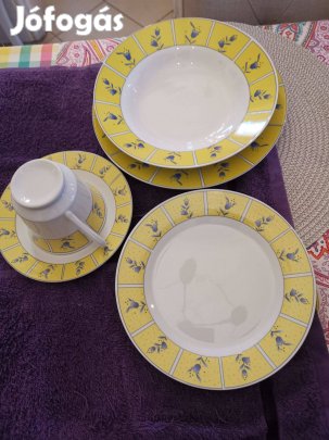Minőségi porcelán étkészlet 6 terítékes, 30 darabos, új 6 lapos