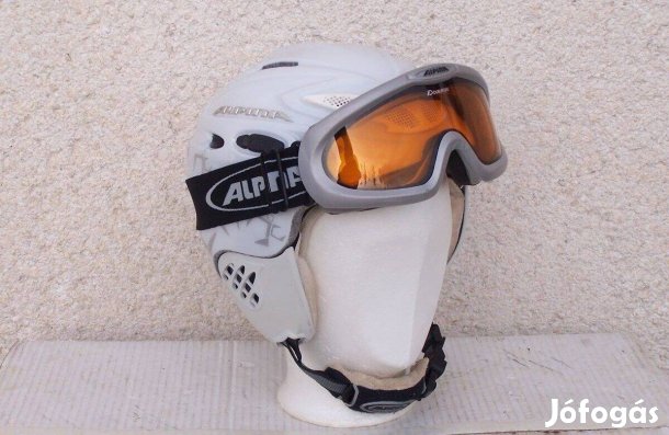 Mint az új!! Féláron!! Alpina női sísisak 52-56-os + Alpina síszemüveg