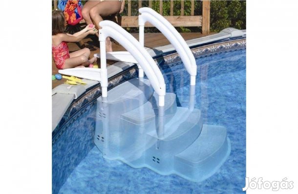 Mint az új!!! Féláron!!! 4 fokos belső medencelépcső medence lépcső