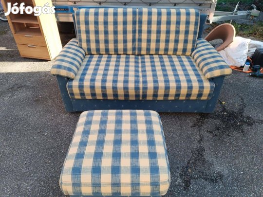 Mintás Kinyitható Heverő+Űlőke