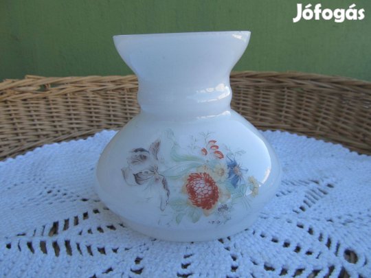 Mintás, kis tejüveg búra