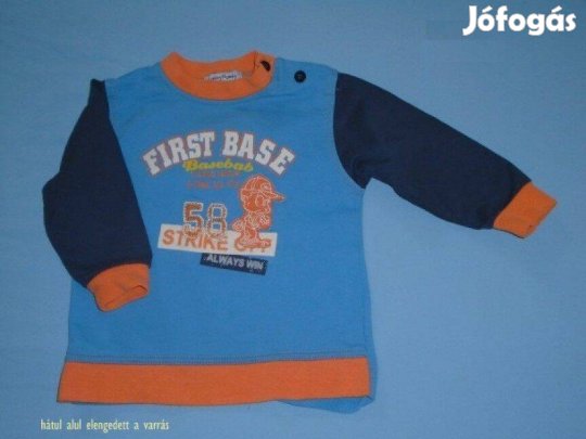 Mintás hosszú ujjú felső 18-24 hó (méret 86 / 92) kék