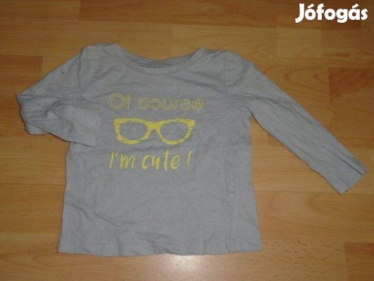 Mintás hosszú ujjú felső 9-12 hó (méret 80)