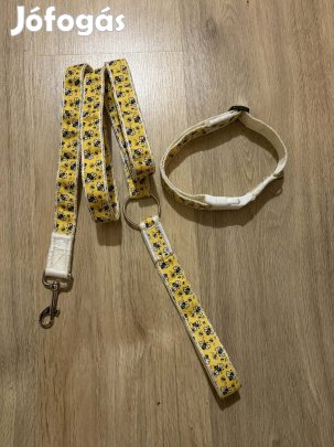 Mintás kutya nyakörv-póráz szett!