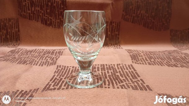 Mintás likőrös pohár készlet 