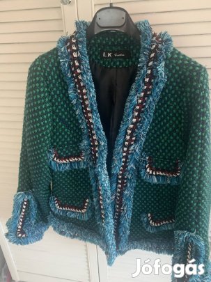 Mintás vastag zakó M méret