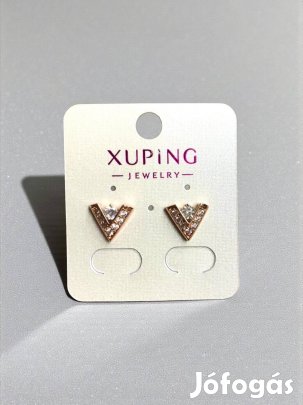 Mirtill rose gold színű antiallergén köves xuping fülbevaló