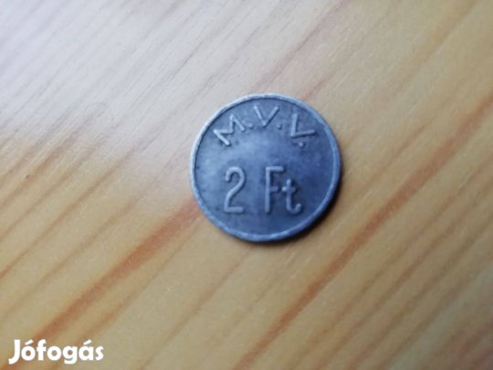Miskolci 2 Forintos Villamosvasúti zseton régi Ritka db
