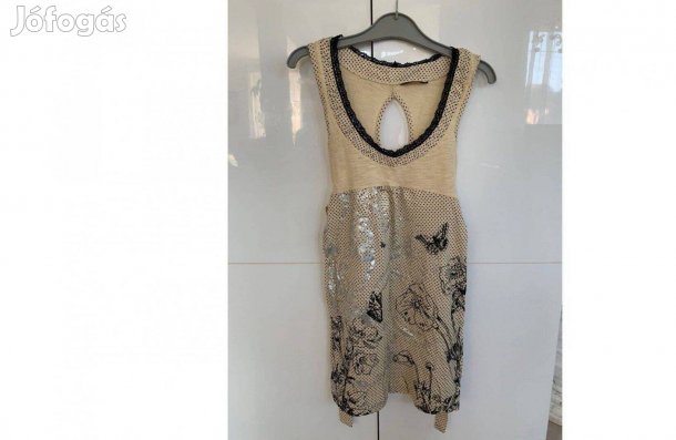 Miss Selfridge bézs színű női ujjatlan rövid ruha 36 új