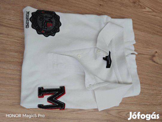 Missumo fehér férfi pamut póló M