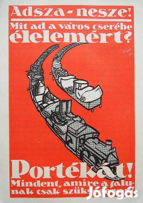 Mit ad a város cserébe élelemért Portékát mini plakát 1969