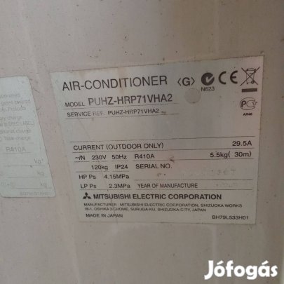 Mitsubishi Hőszivattyú Kültéri Egység Eladó